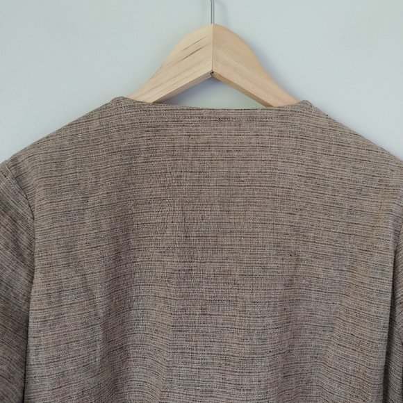 Skunkfunk Basilia Linen Bomber Jacket Size Medium Tan - Picture 13 of 16